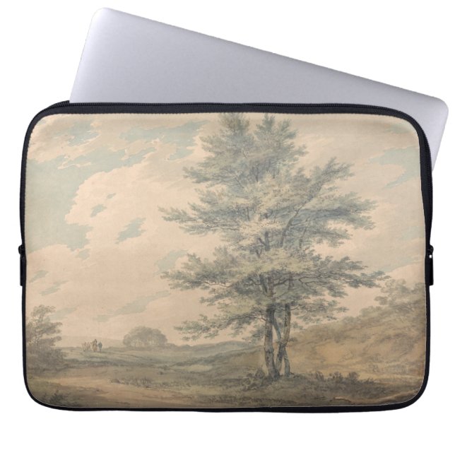 Capa Para Notebook Paisagem com árvores e figuras - Joseph Mallord (Frente)