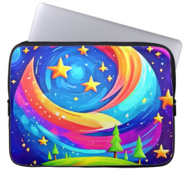 Capa Para Notebook Paisagem Cósmica: Uma Aventura Celestial
