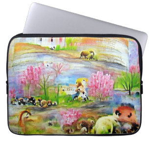 Capa Para Notebook Paisagem de Aquarela