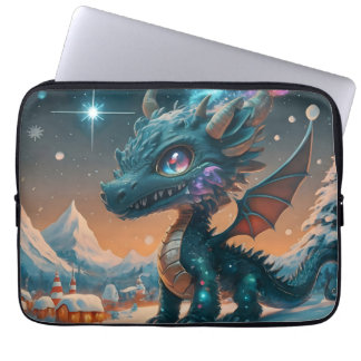 Capa Para Notebook Paisagem de inverno de Chibi Dragon Mystical