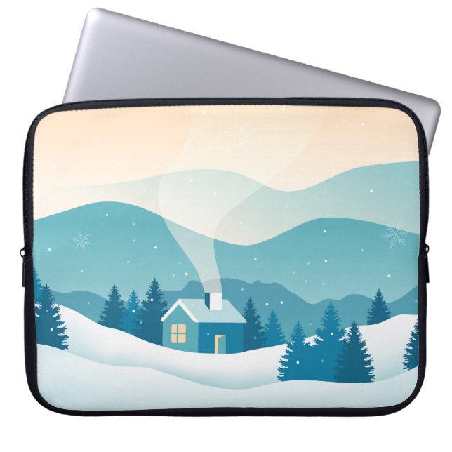 Capa Para Notebook Paisagem de Neve (Frente)