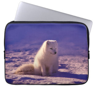 Capa Para Notebook Paisagem de Neve de inverno com Raposa Árctica