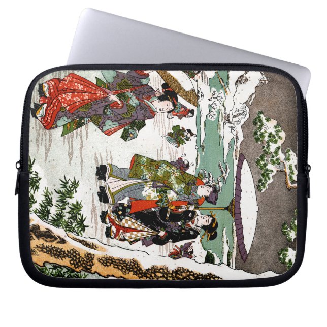 Capa Para Notebook Paisagem de Neve Japonesa (Frente)