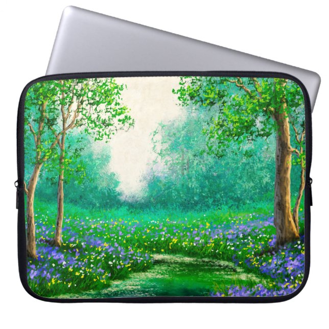 Capa Para Notebook Paisagem de pinturas de óleo, primavera, árvore na (Frente)