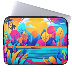 Capa Para Notebook Paisagem do nascer do sol vibrante