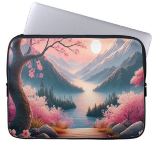 Capa Para Notebook Paisagem Florestal da Montanha das Cerejeiras Japo