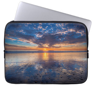 Capa Para Notebook Paisagem marinha dramática, pôr do sol, CA