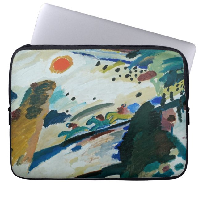 Capa Para Notebook Paisagem Romântica por Wassily Kandinsky (Frente)