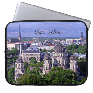 Capa Para Notebook Paisagem urbana de Riga, Letônia