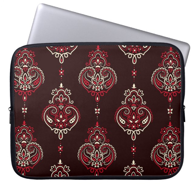 Capa Para Notebook Paisley Bandana: Boho Vintage Impressão. (Frente)