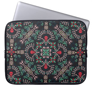 Capa Para Notebook paisley, crânios e ossos Bandana Impressão, fa