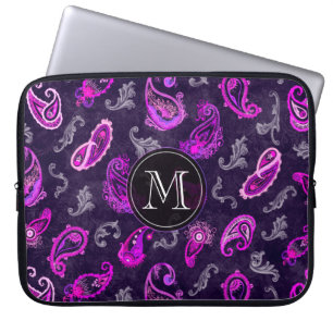 Capa Para Notebook Paisley Roxo Vintage