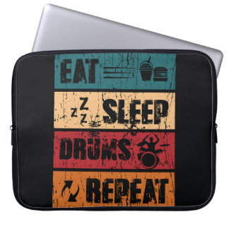 Capa Para Notebook Paixão de tambor: ilustração de design de camiseta