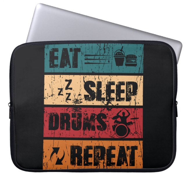 Capa Para Notebook Paixão de tambor: ilustração de design de camiseta (Frente)