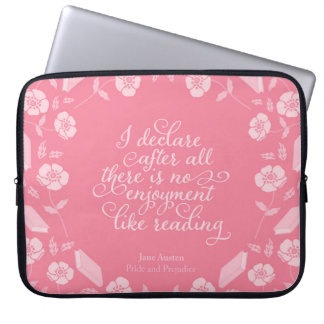 Capa Para Notebook Palavra de citação Jane Austen Orgulho e Preconcei
