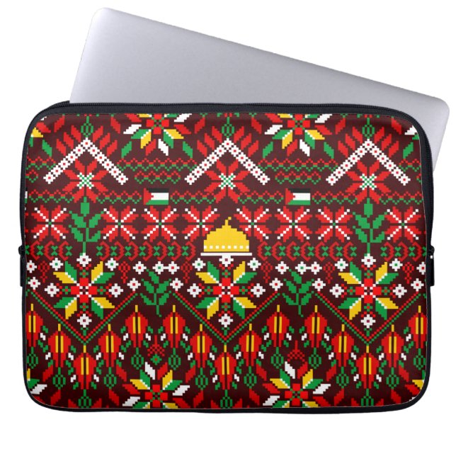Capa Para Notebook Palestina Tatreez Embroderia Tradicional (Frente)