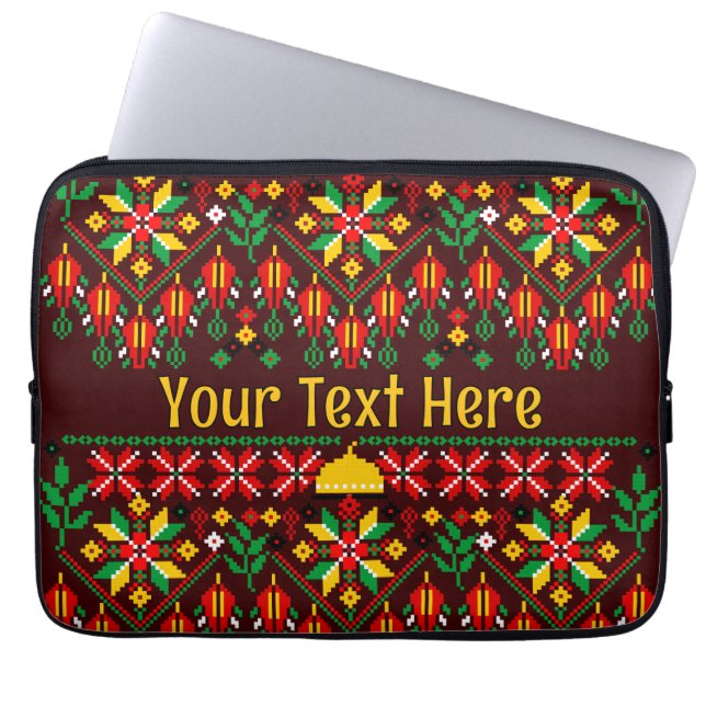 Capa Para Notebook Palestina Tatreez Embroderia Tradicional (Frente)