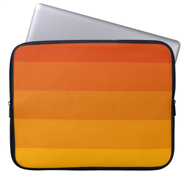 Capa Para Notebook Paleta de faixas de laranja (Frente)