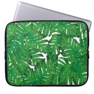 Capa Para Notebook Palm Monstera Sem Olhos. Trópico Verde Branco