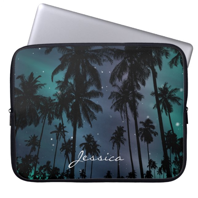 Capa Para Notebook Palm Trees and Starry Night Sky Personalised (Frente)