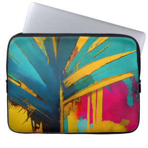 Capa Para Notebook Palma Dourada – Energia Tropical Abstrata