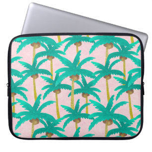 Capa Para Notebook Palmas Tropicais: Padrão de Verão de Aquarela