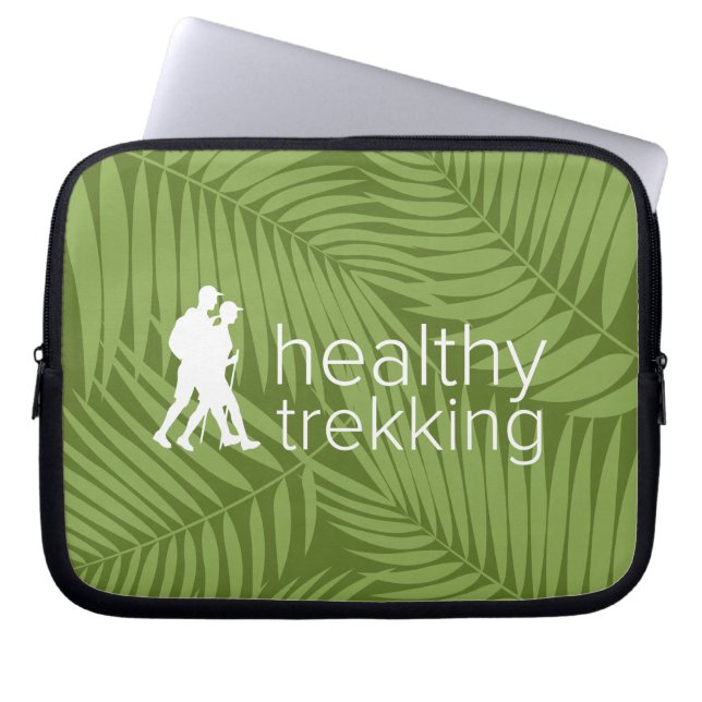 Capa Para Notebook Palmas verdes de trekking saudáveis Conjunto molha (Frente)