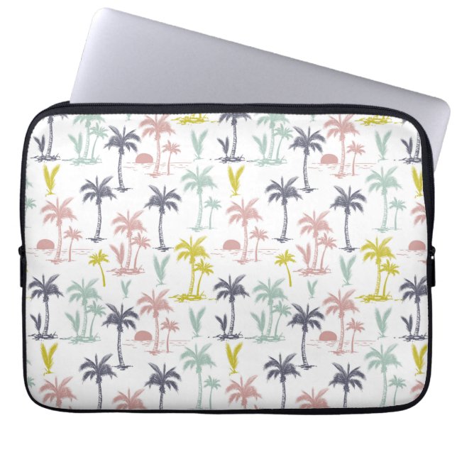 Capa Para Notebook Palmeira Pastel pelo teste padrão da praia (Frente)