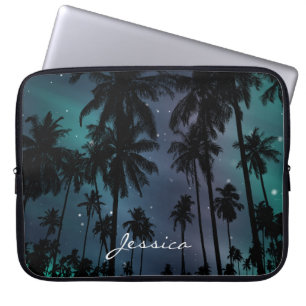 Capa Para Notebook Palmeiras e Céu Estrelado Personalizado