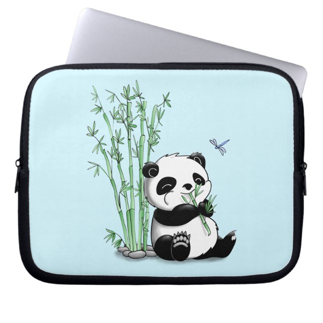 Capa Para Notebook Panda comendo bambu (Frente)