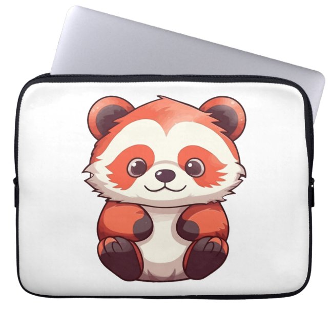 Capa Para Notebook Panda Vermelha Custa (Frente)
