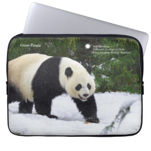 Capa Para Notebook Pandas gigantes de Smithsonian na neve
