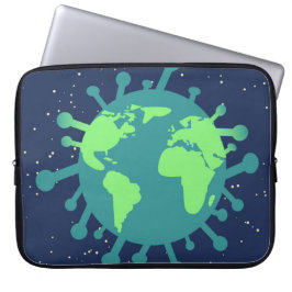 Capa Para Notebook Pandemia Global (Partícula Vírus) (Infecção Viral)