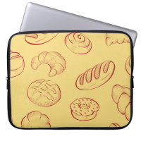 Panificação, croissant, comida, padrão sem costura