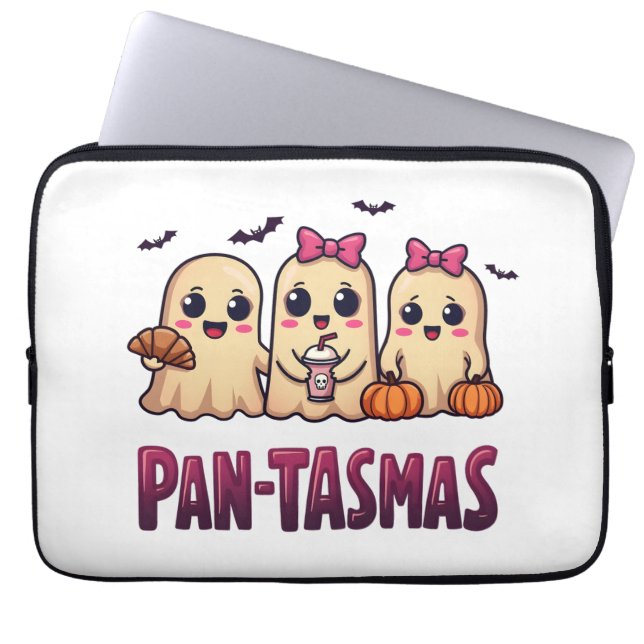 Capa Para Notebook Pantasmas Engraçado Fantasma Groovy Retro Hallowee (Frente)
