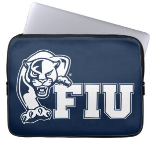 Capa Para Notebook Panteras FIU - Logotipo branco