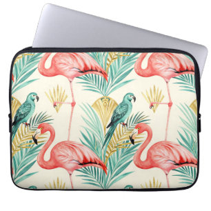 Capa Para Notebook Papagaio Flamingo Tropical da Selva