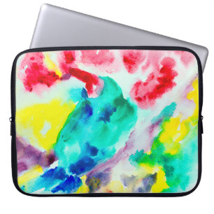 Capa Para Notebook papagaio na árvore, Abstrato do pássaro Brilhante 