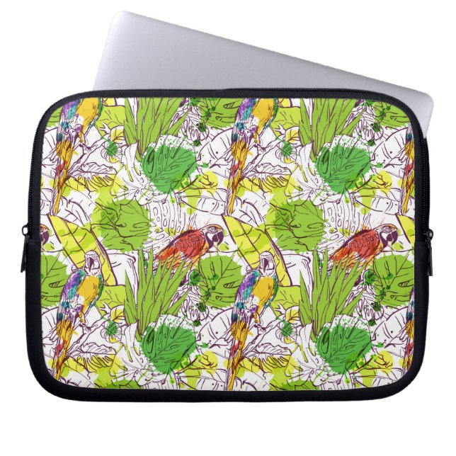 Capa Para Notebook Papagaios Tropicais (Frente)