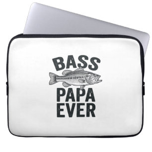 Capa Para Notebook Papai de Bass Ever Camisa de Pesca Vintage Design_