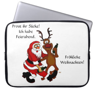 Capa Para Notebook Papai noel com alce - Prost tu sacos!