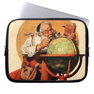 Capa Para Notebook Papai noel no globo