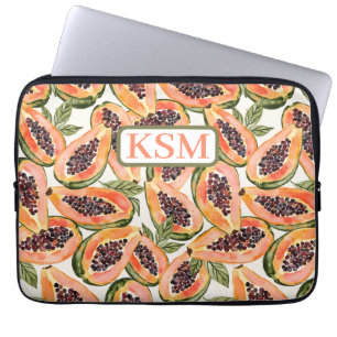 Capa Para Notebook Papaya Fruta Watercolor
