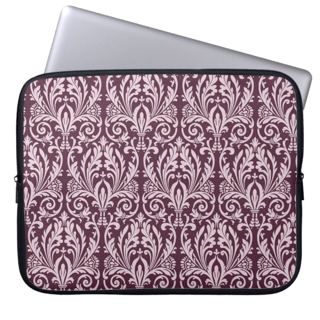 Capa Para Notebook Papel de parede clássico sem costura damask. (Frente)
