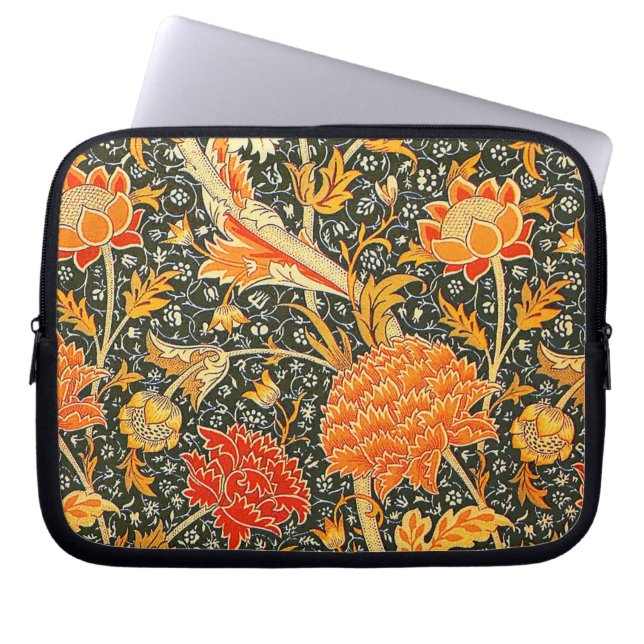 Capa Para Notebook Papel de Parede Floral William Morris Cray (Frente)