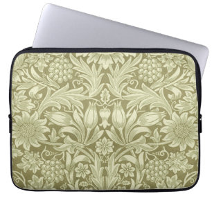 Capa Para Notebook Papel de Parede Girassol de William Morris Vintage
