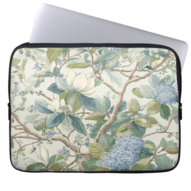 Capa Para Notebook Papel de Parede Magnólia Pequena Salgueiro Floral  (Frente)