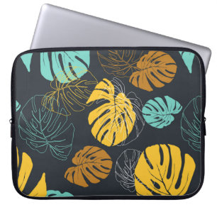 Capa Para Notebook papel de parede, sem costura, de folhas tropicais