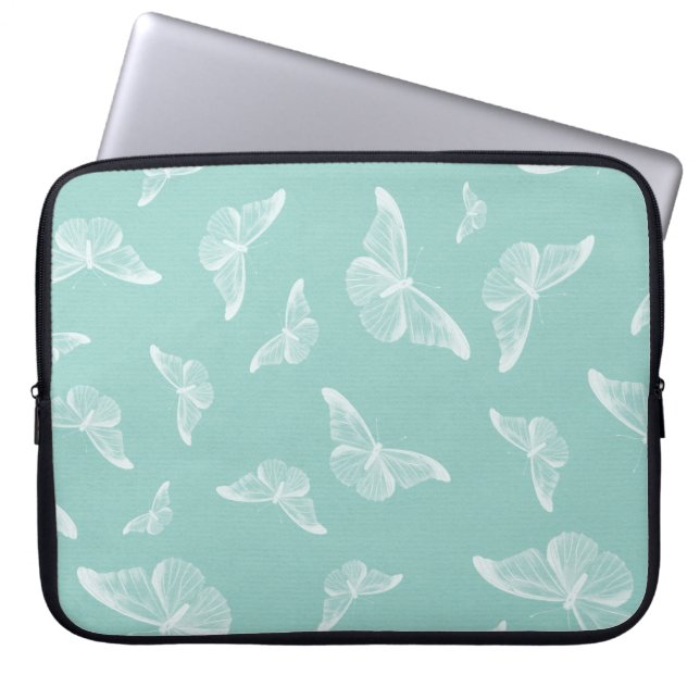 Capa Para Notebook Papel digital padrão borboleta (Frente)