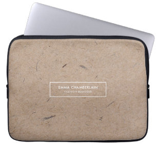 Capa Para Notebook Papel Kraft Russo Moderno Minimalista